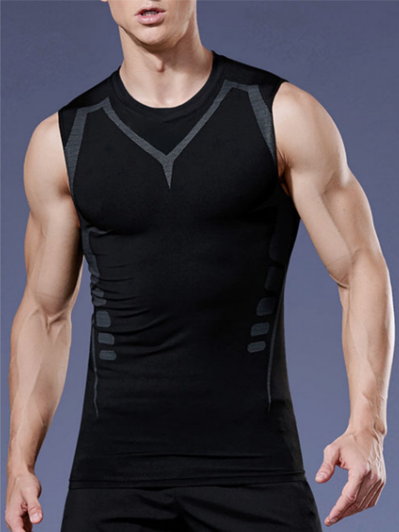 T Shirt Tight Fit - Camicia a compressione con gilet attillato