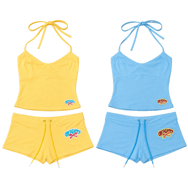 Suspender Tank Top - Completo da donna a 2 pezzi: