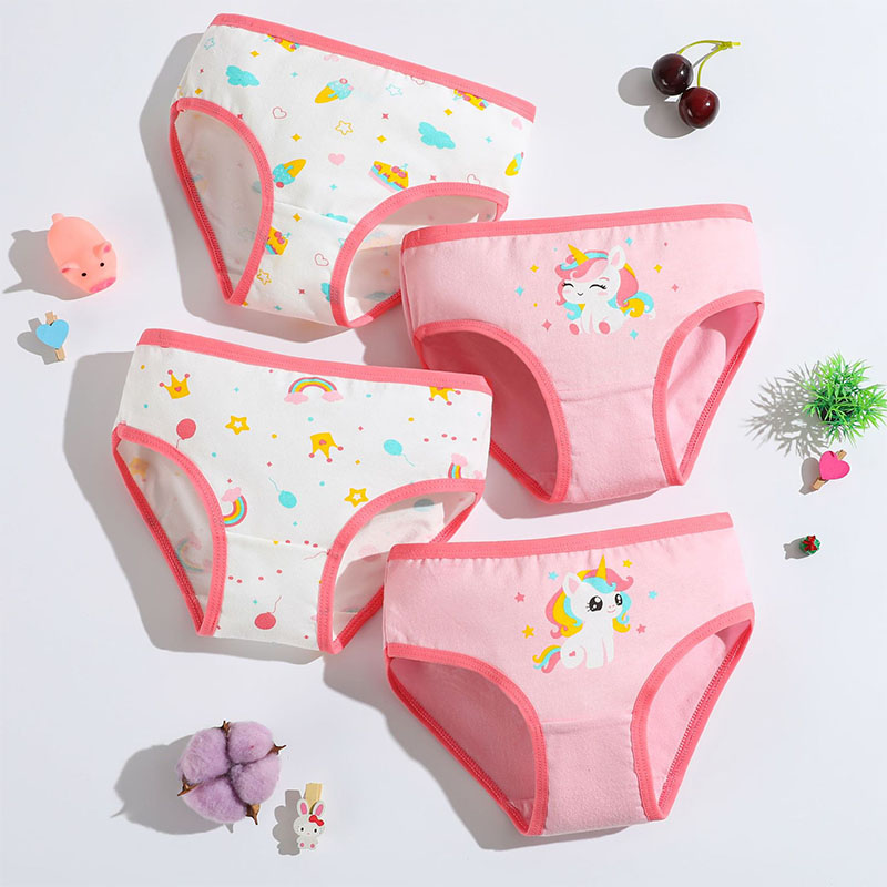 Multi Pack Underwear - 4 Pz/lotto Cartoon Ragazze Mutandine di
