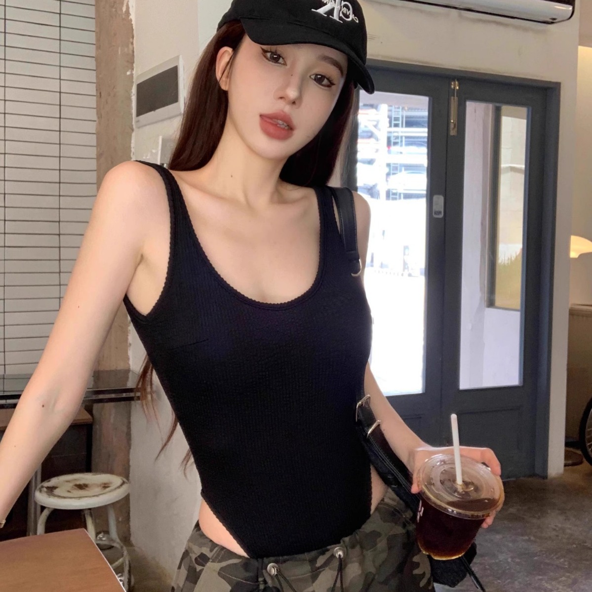 Body con spalline nero Body se - Suspender Tank Top recensione e prezzo