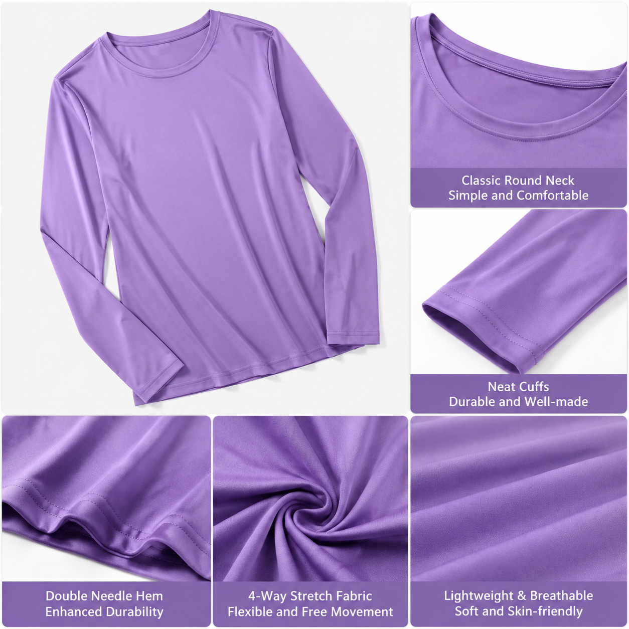 Maglietta a maniche lunghe con - Undershirt Crew Neck recensione e prezzo